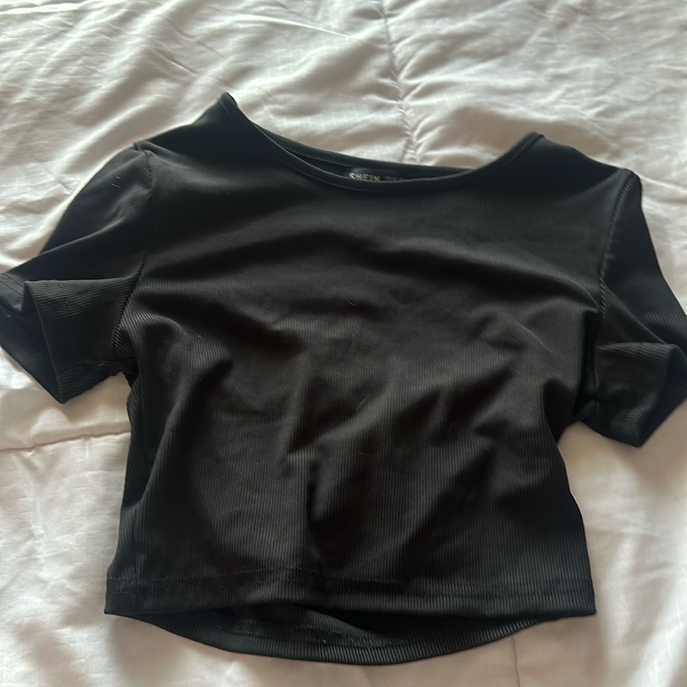 black cropped top from shein (little long)